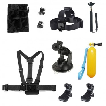 10-teiliges Set mit kompatiblem Zubehör für GoPro Kameras