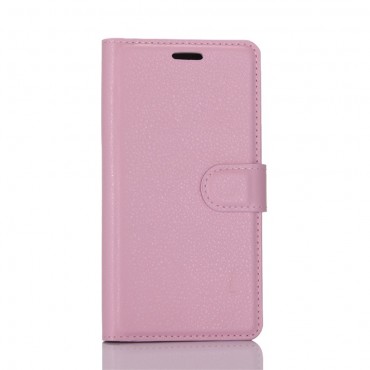Elegante Handytasche "Litchi" für Huawei P10 aus Kunstleder - pink