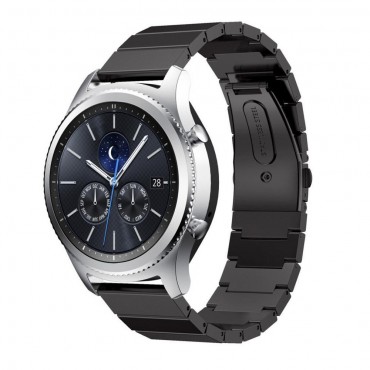 Ersatzarmband für Samsung Gear S3 / Gear S3 Frontier aus Edelstahl - schwarz