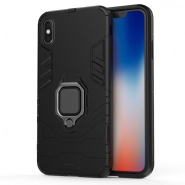iPhone XS Max robuste Handyhülle "Impact X Ring" - schwarz iPhone XS Max robuste Handyhülle "Impact X Ring" - schwarz