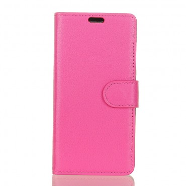 iPhone XR Handytasche "Litchi" - pink
