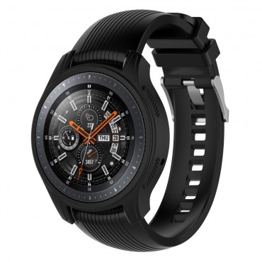 Hülle für Samsung Gear S3 / Gear S3 Frontier aus Silikon - schwarz