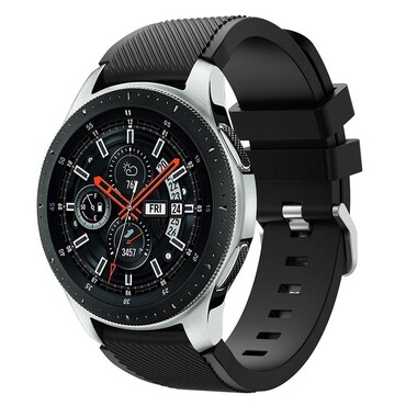 Ersatzarmband für Samsung Galaxy Watch 46 mm aus Silikon - schwarz