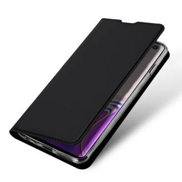 Moderne Handytasche "Skin" für Samsung Galaxy S10 aus Kunstleder - schwarz