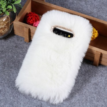 Samsung Galaxy S10 moderne Hülle "Fluffy" - weiß