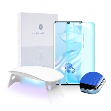 Schutzglas für Huawei P30 Pro und UV Licht Optishield Lux Schutzglas für Huawei P30 Pro und UV Licht Optishield Lux