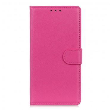 Samsung Galaxy A40 Handytasche "Litchi" - pink