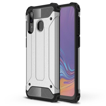Robuste Hülle "Rock" für Samsung Galaxy A30 / Galaxy A20 - silbern