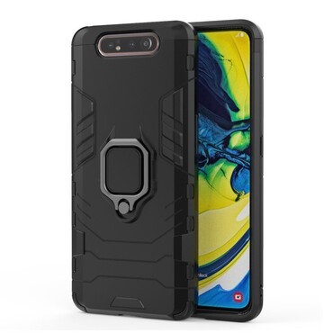 Samsung Galaxy A80 robuste Handyhülle "Impact X Ring" - schwarz