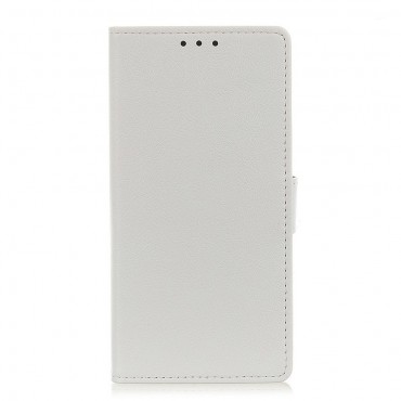 Samsung Galaxy Note 10 Plus Handytasche "Litchi" - weiß