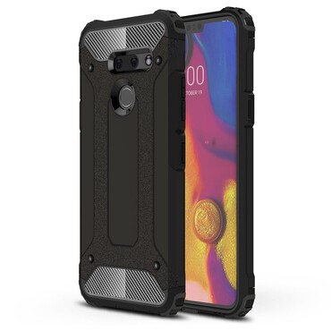 Robuste Hülle "Rock" für LG G8 ThinQ - schwarz