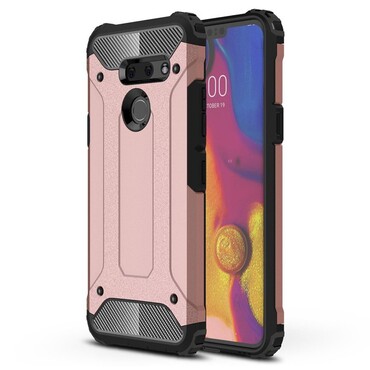 Robuste Hülle "Rock" für LG G8 ThinQ - pink