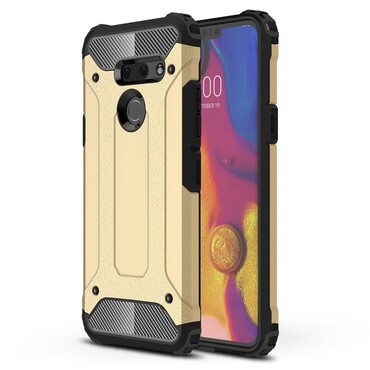 Robuste Hülle "Rock" für LG G8 ThinQ - goldfarbig