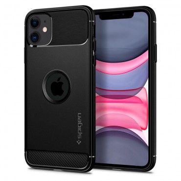 Handyhülle Spigen "Rugged Armor" für iPhone 11 - black