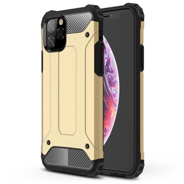 Robuste Hülle "Rock" für iPhone 11 Pro - goldfarbig