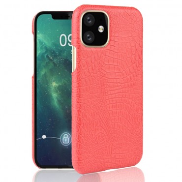 Handyhülle für iPhone 11 Pro Max "Croc" aus Leder - rot