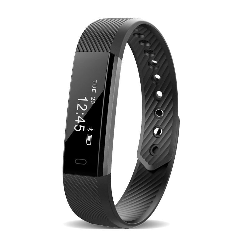 Smartarmband und Aktivitätstracker "Move Edge" mit Herzfrequenz Monitor - schwarz