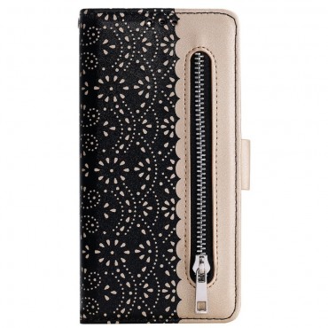 Elegante Handytasche "Bow Flower" für Huawei P30 Lite - schwarz