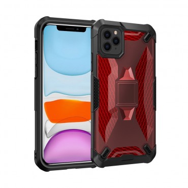 Hybrid TPU Handyhülle für iPhone 11 Pro Max "Honeycomb" - rot