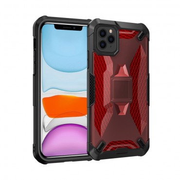 Hybrid TPU Handyhülle für iPhone 11 Pro "Honeycomb" - rot