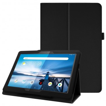 Lenovo Tab M10 Handytasche "Litchi" - schwarz