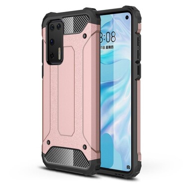 Robuste Hülle "Rock" für Huawei P40 - pink