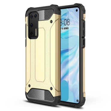 Robuste Hülle "Rock" für Huawei P40 - goldfarbig