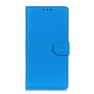 Elegante Handytasche "Litchi" für Huawei P40 Pro - blau