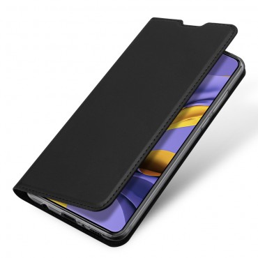Moderne Handytasche "Skin" für Samsung Galaxy A51 aus Kunstleder - schwarz Moderne Handytasche "Skin" für Samsung Galaxy A51 aus Kunstleder - schwarz