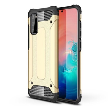 Robuste Hülle "Rock" für Samsung Galaxy S20 - goldfarbig