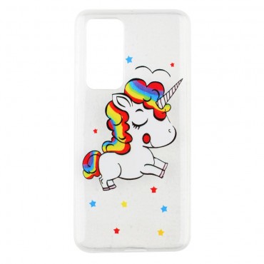 Huawei P40 Pro Handyhülle mit leuchtendem Motiv "Unicorn"