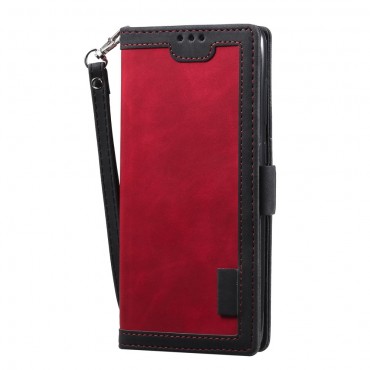 Huawei P40 Handytasche "Vintage Splice" - rot