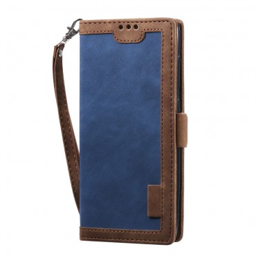 Huawei P40 Handytasche "Vintage Splice" - blau