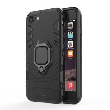 iPhone SE 2020 robuste Handyhülle "Impact X Ring" - schwarz