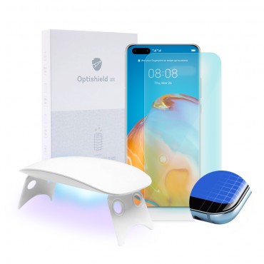 Schutzglas für Huawei P40 Pro / P40 Pro Plus und UV Licht Optishield Lux Schutzglas für Huawei P40 Pro / P40 Pro Plus und UV Licht Optishield Lux