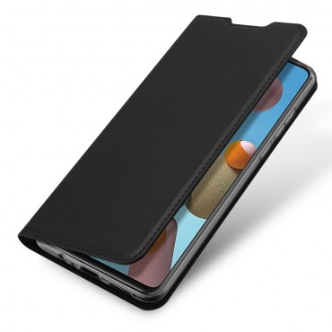 Moderne Handytasche "Skin" für Samsung Galaxy A21s aus Kunstleder - schwarz