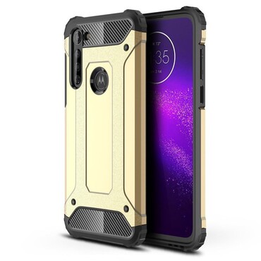 Robuste Hülle "Rock" für Motorola Moto G8 - goldfarbig