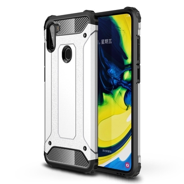 Robuste Hülle "Rock" für Samsung Galaxy A11 - silbern