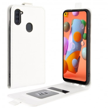 Moderne Klapphülle für Samsung Galaxy A11 - weiß