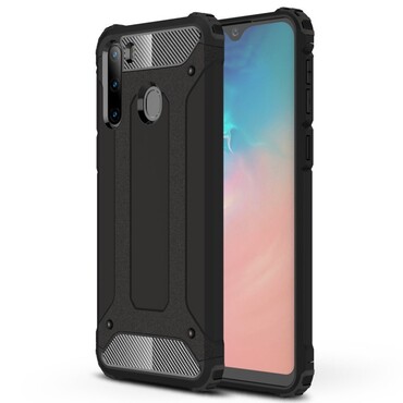 Robuste Hülle "Rock" für Samsung Galaxy A21 - schwarz Robuste Hülle "Rock" für Samsung Galaxy A21 - schwarz