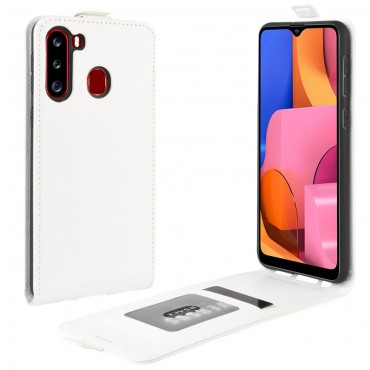 Moderne Klapphülle für Samsung Galaxy A21 - weiß Moderne Klapphülle für Samsung Galaxy A21 - weiß
