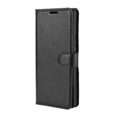 Sony Xperia 10 II Handytasche "Litchi" - schwarz