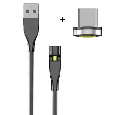 Magnetisches Ladekabel mit USB-C Adapter auf rotierendem Kopf - 1 m Magnetisches Ladekabel mit USB-C Adapter auf rotierendem Kopf - 1 m