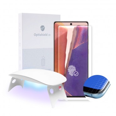 Schutzglas für Samsung Galaxy Note 20 und UV Licht Optishield Lux