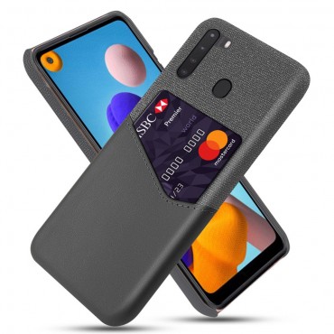 Hybrid Handyhülle für Samsung Galaxy A21 "Splice Holder" - grau