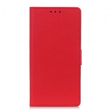 iPhone 12 Pro Max Handytasche "Litchi" - rot