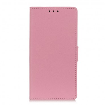 iPhone 12 Pro Max Handytasche "Litchi" - pink