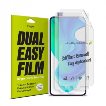 2-Pack Schutzfolien für Xiaomi Redmi K30 Pro / Poco F2 Pro "Dual Easy Film" - schwarz