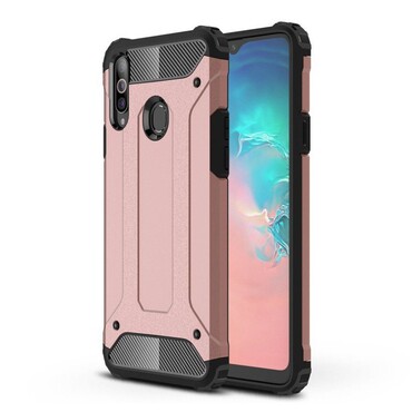 Robuste Hülle "Rock" für Samsung Galaxy A20s - pink