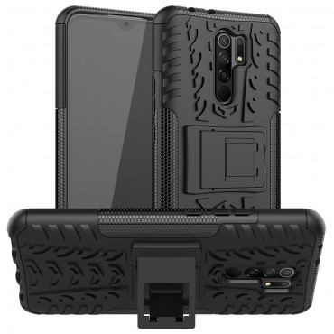 Handyhülle für Xiaomi Redmi 9 "Tough" - hybrid - schwarz